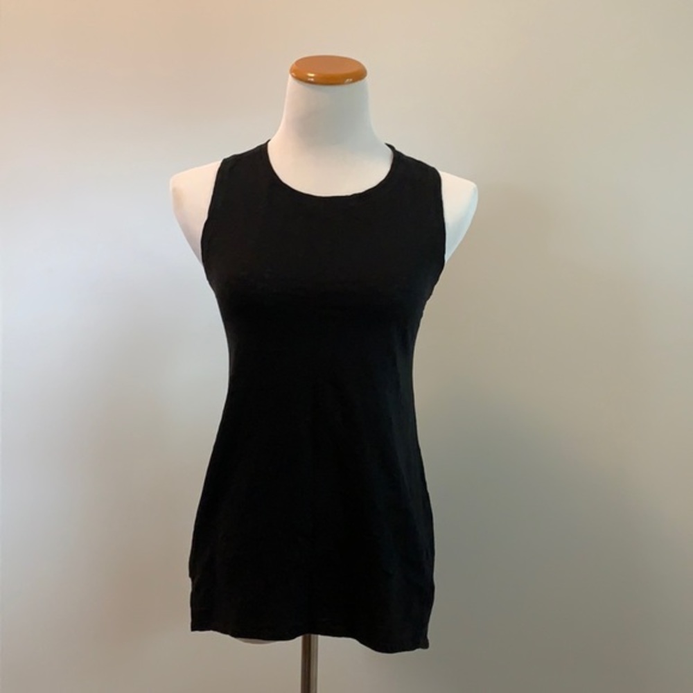 Athleta cotton top black size small‎